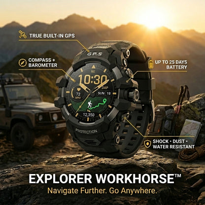Explorer Workhorse™ Rugged GPS Smartwatch – Built For The Hard Yards