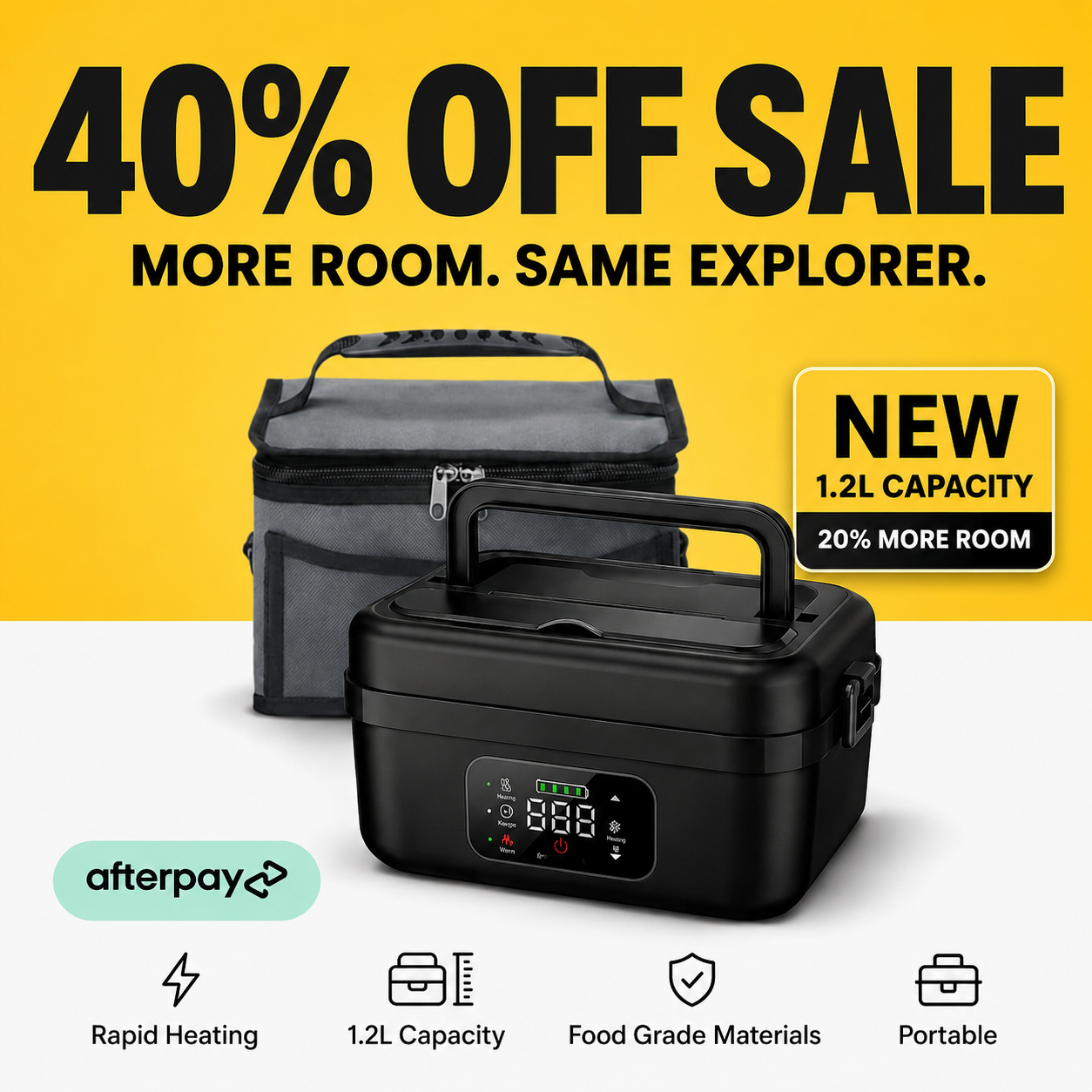 Explorer 1.2L Heating Lunchbox™ - Portable And Convenient