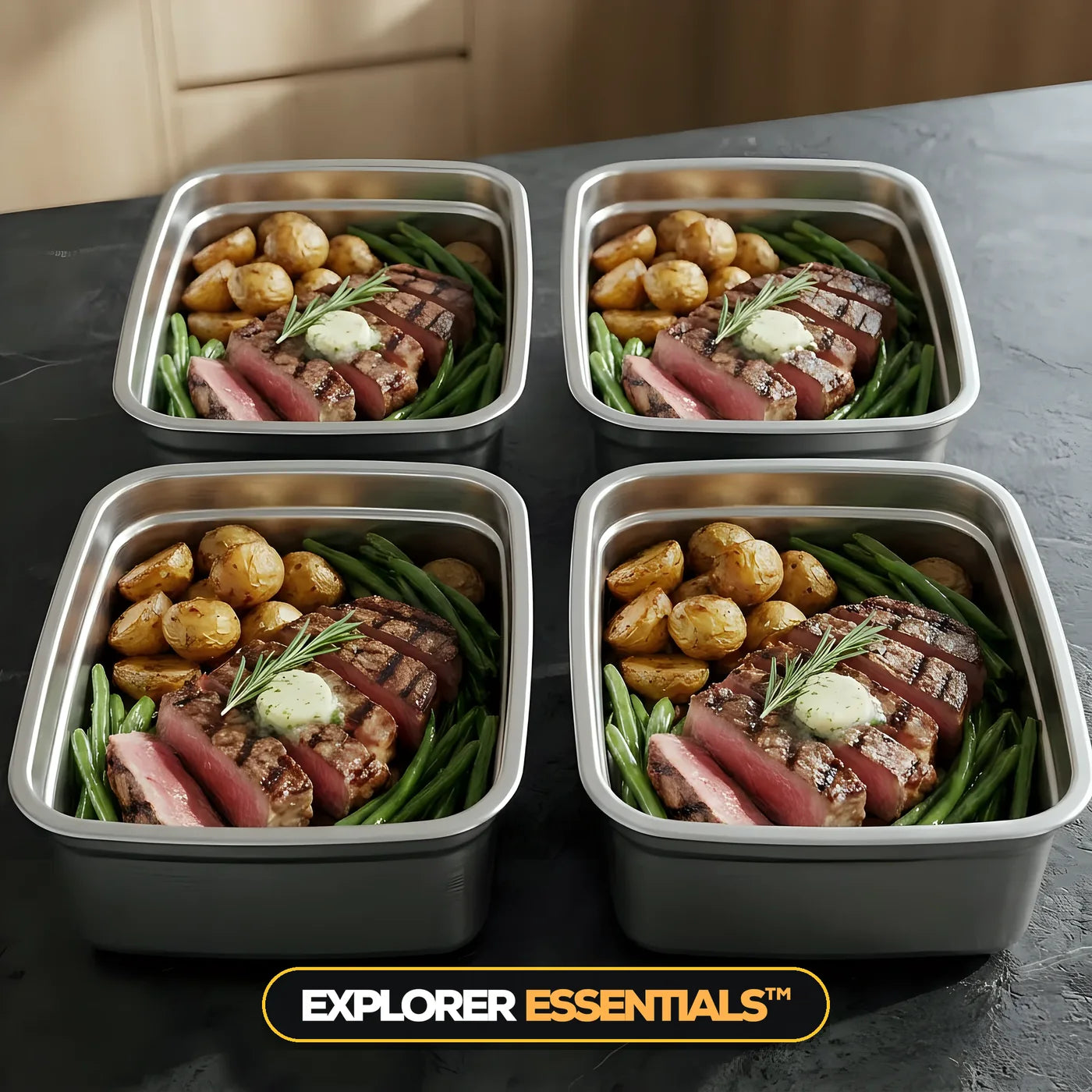 Explorer 1.2L Meal Prep Package™ -  X4 Inserts With Lids